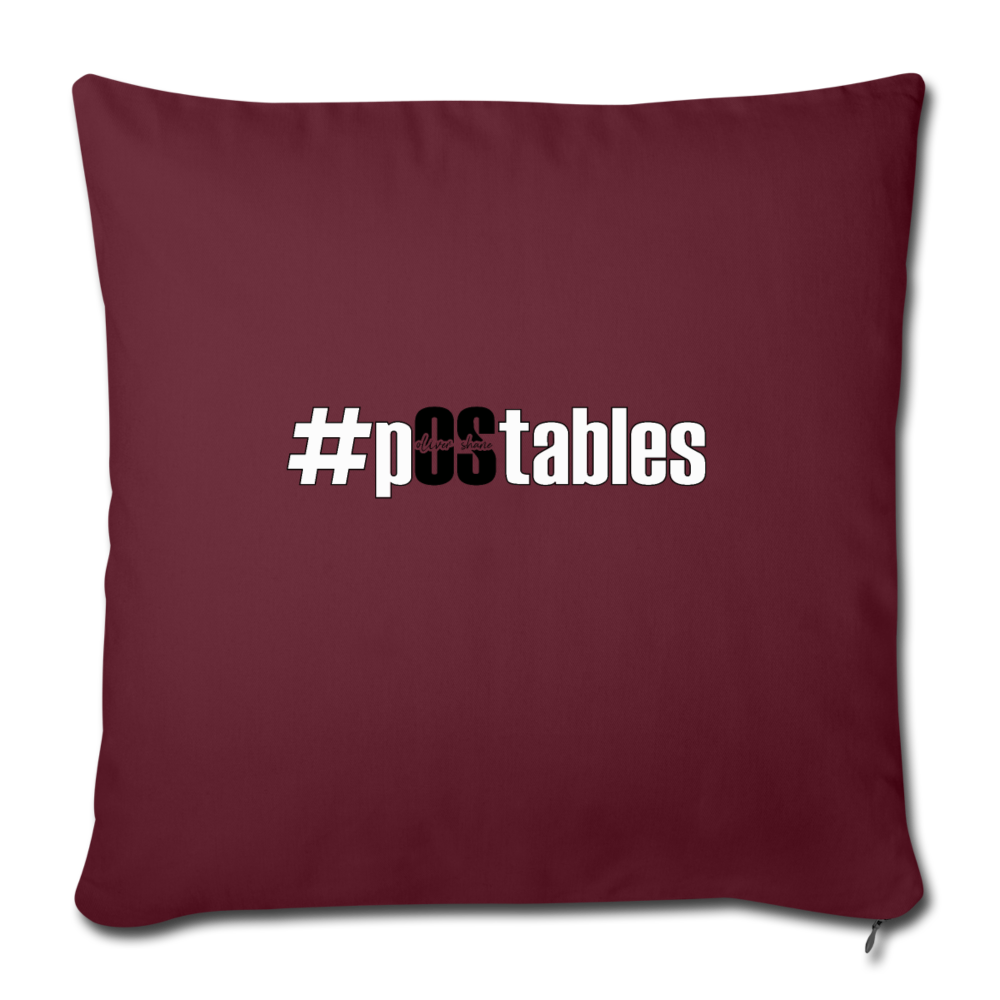 #pOStables WB Throw Pillow Cover 18” x 18” - burgundy