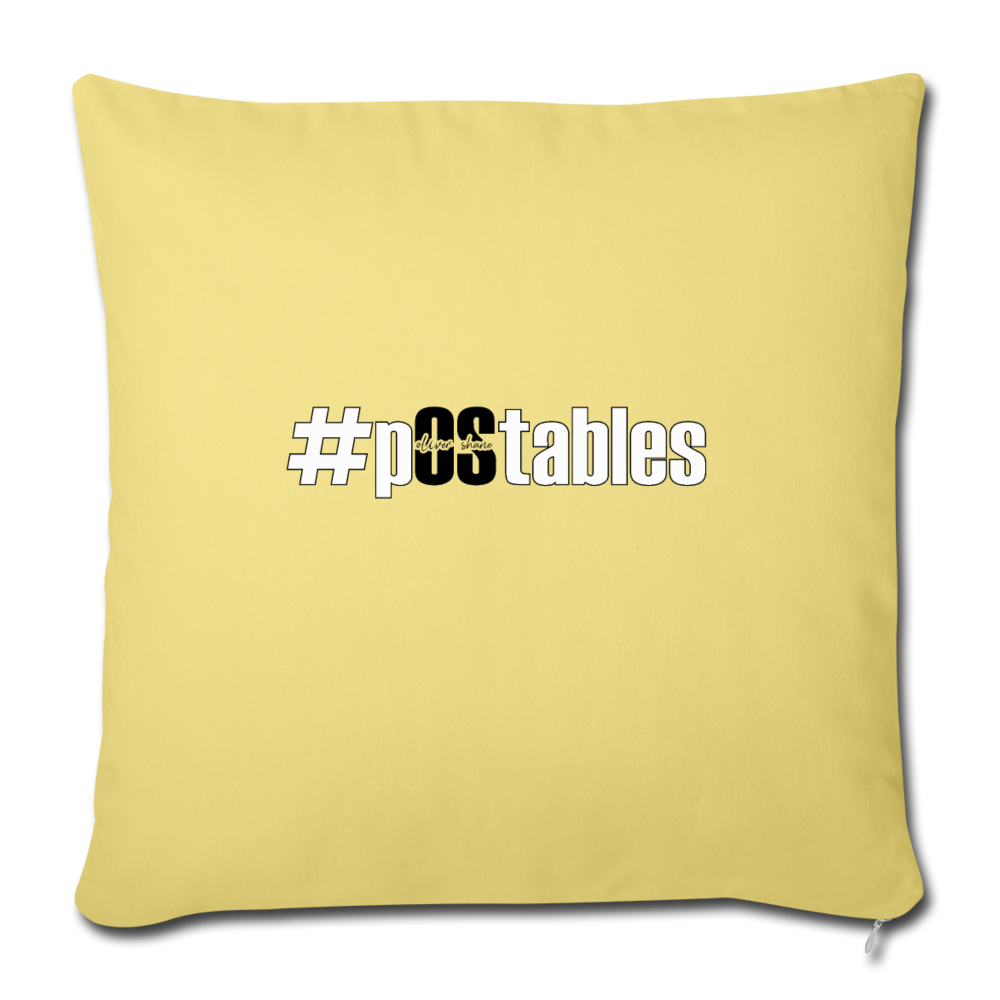 #pOStables WB Throw Pillow Cover 18” x 18” - washed yellow