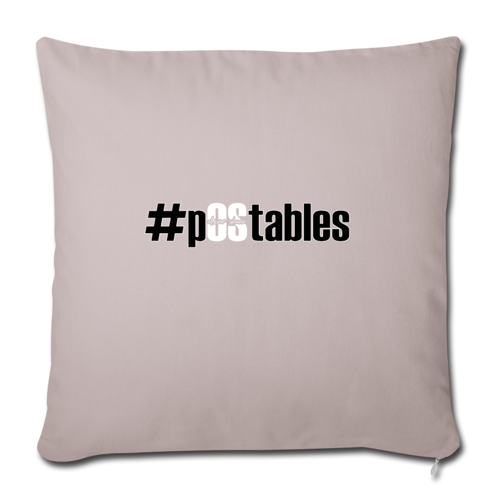 #pOStables BW Throw Pillow Cover 18” x 18” - light taupe