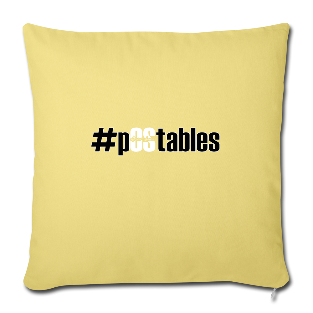 #pOStables BW Throw Pillow Cover 18” x 18” - washed yellow