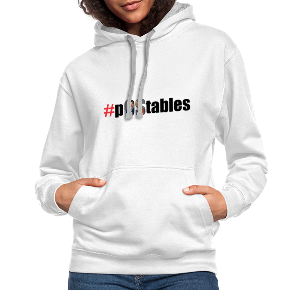 #pOStables Contrast Hoodie - white/gray