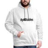 #pOStables B Contrast Hoodie - white/gray