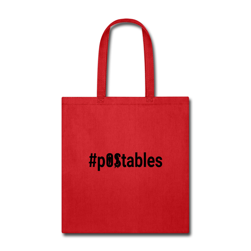 #pOStables B Tote Bag - red