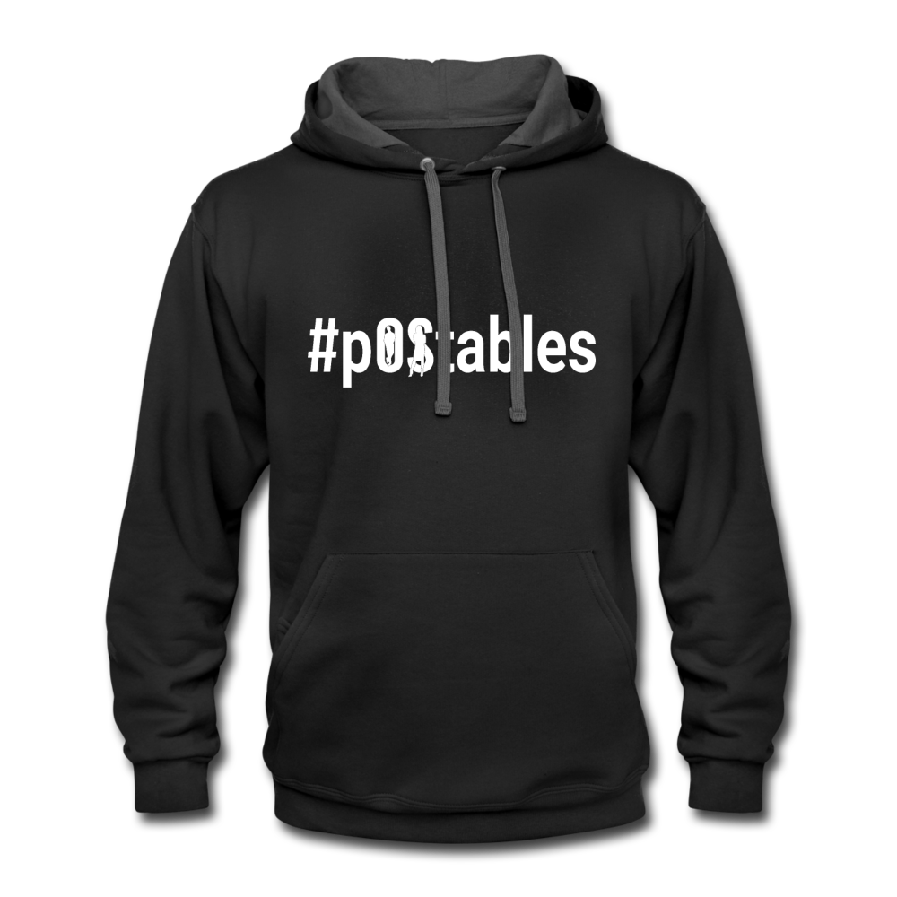 #pOStables W Contrast Hoodie - black/asphalt
