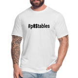 #pOStables B Unisex Jersey T-Shirt by Bella + Canvas - white