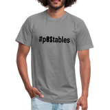 #pOStables B Unisex Jersey T-Shirt by Bella + Canvas - slate