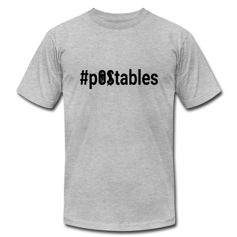 #pOStables B Unisex Jersey T-Shirt by Bella + Canvas - heather gray