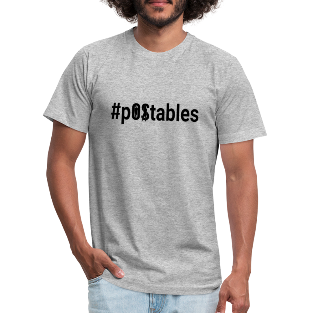 #pOStables B Unisex Jersey T-Shirt by Bella + Canvas - heather gray