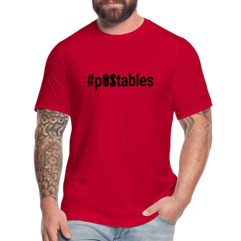 #pOStables B Unisex Jersey T-Shirt by Bella + Canvas - red