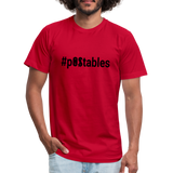 #pOStables B Unisex Jersey T-Shirt by Bella + Canvas - red