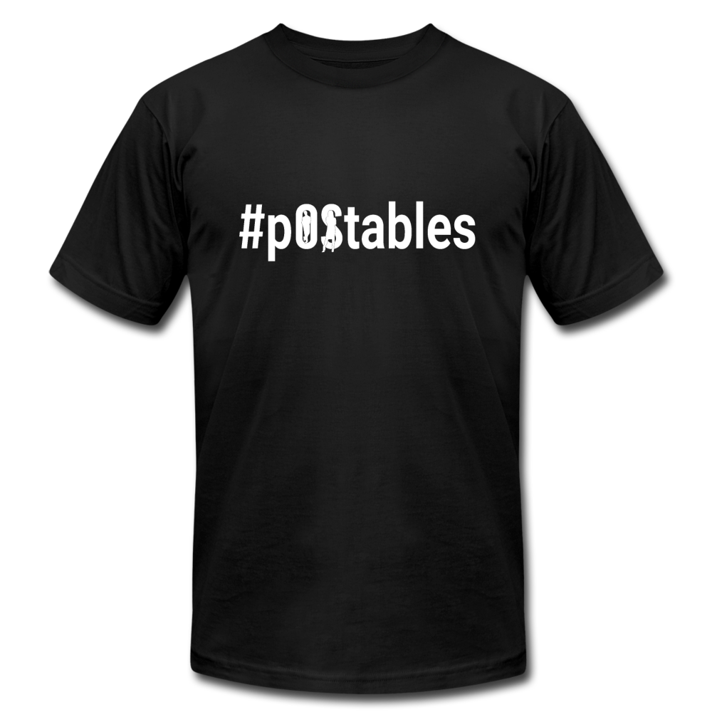 #pOStables W Unisex Jersey T-Shirt by Bella + Canvas - black