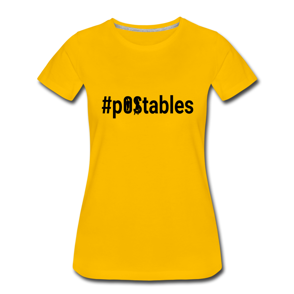 #pOStables B Women’s Premium T-Shirt - sun yellow