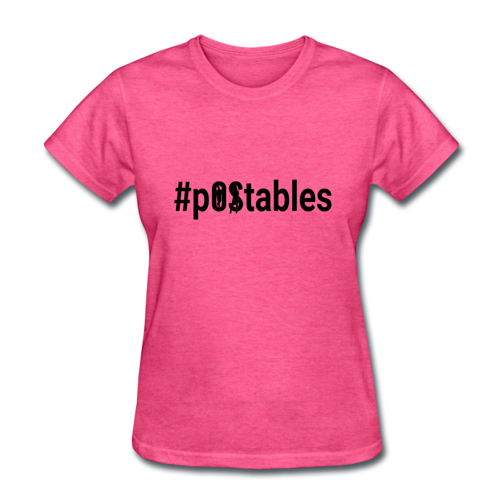 #pOStables B Women's T-Shirt - heather pink