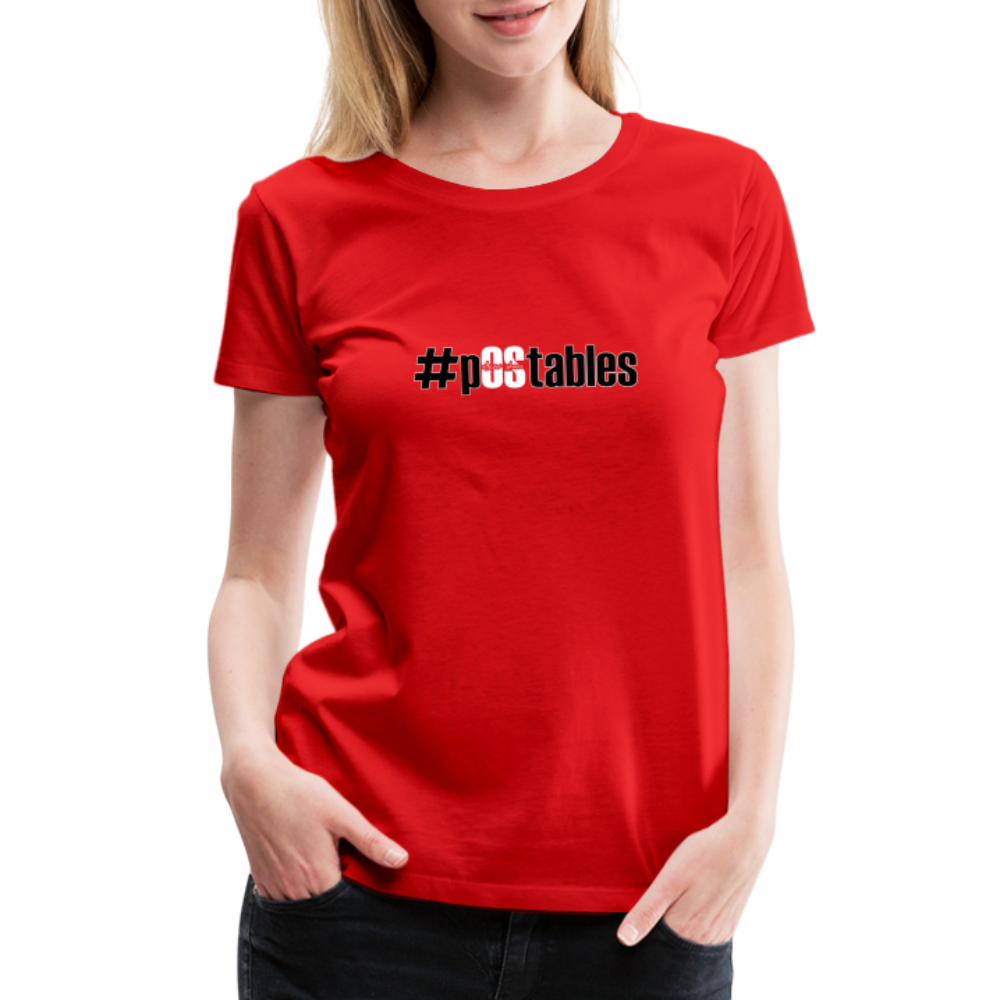 #pOStables BW Women’s Premium T-Shirt - red