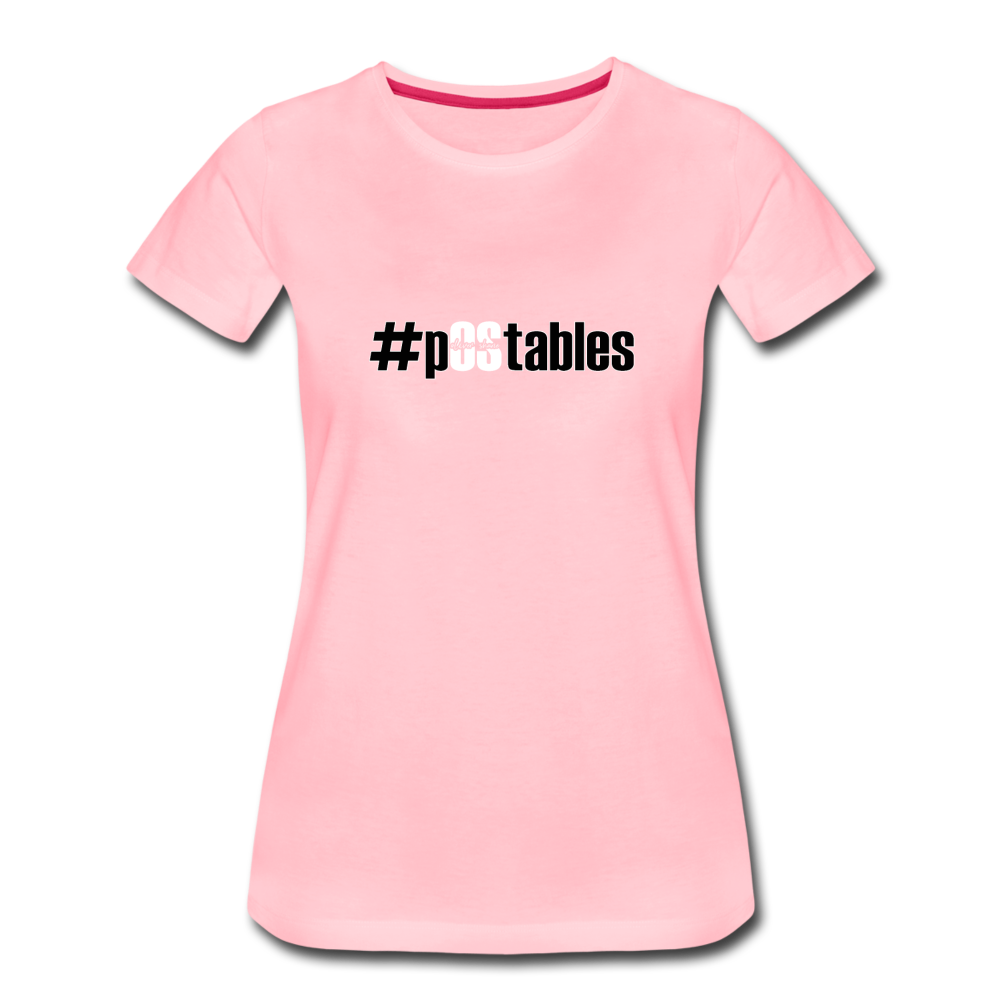 #pOStables BW Women’s Premium T-Shirt - pink