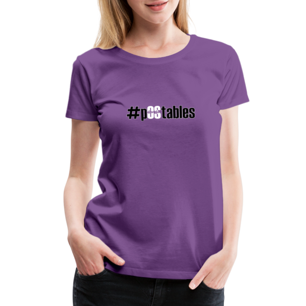 #pOStables BW Women’s Premium T-Shirt - purple