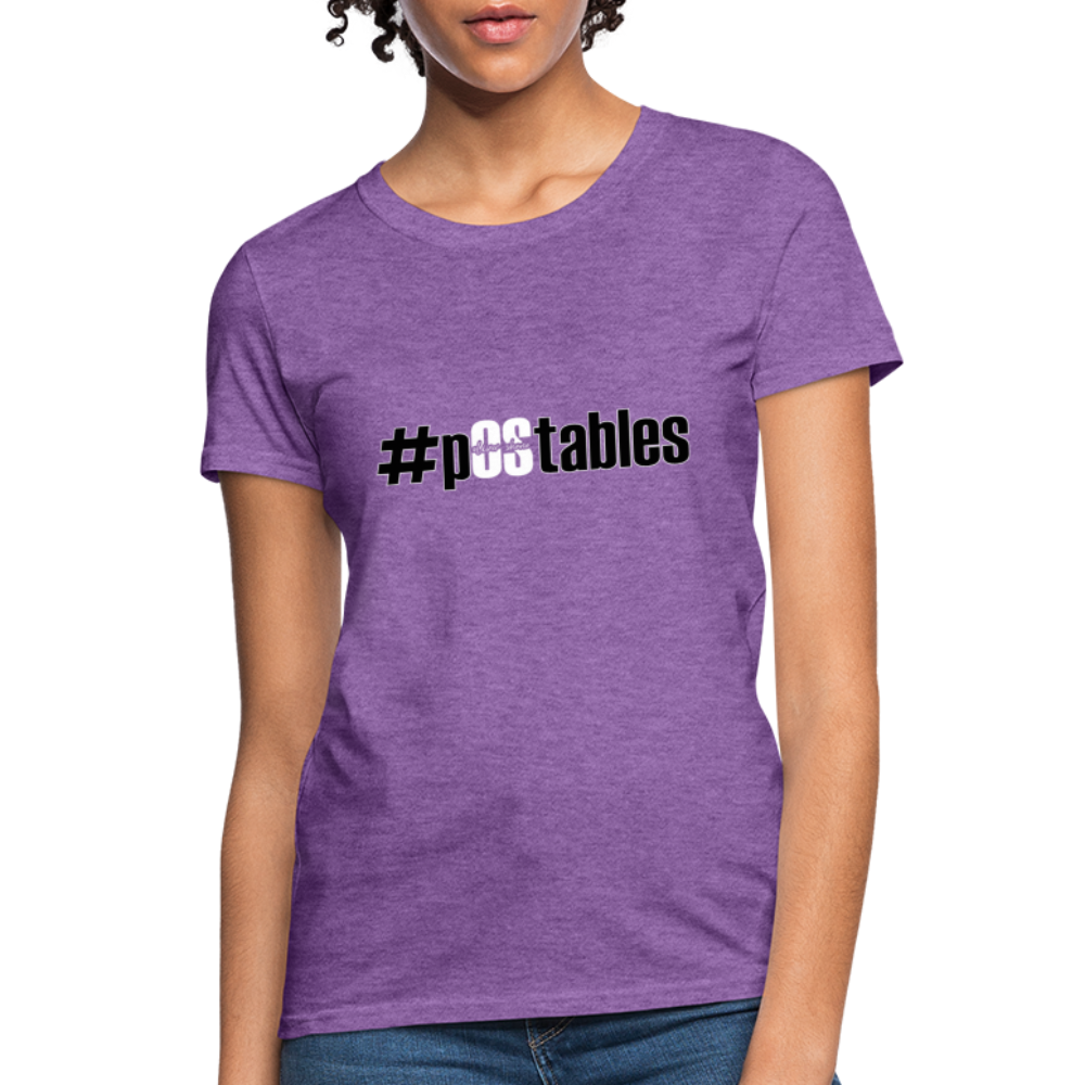 #pOStables BW Women's T-Shirt - purple heather