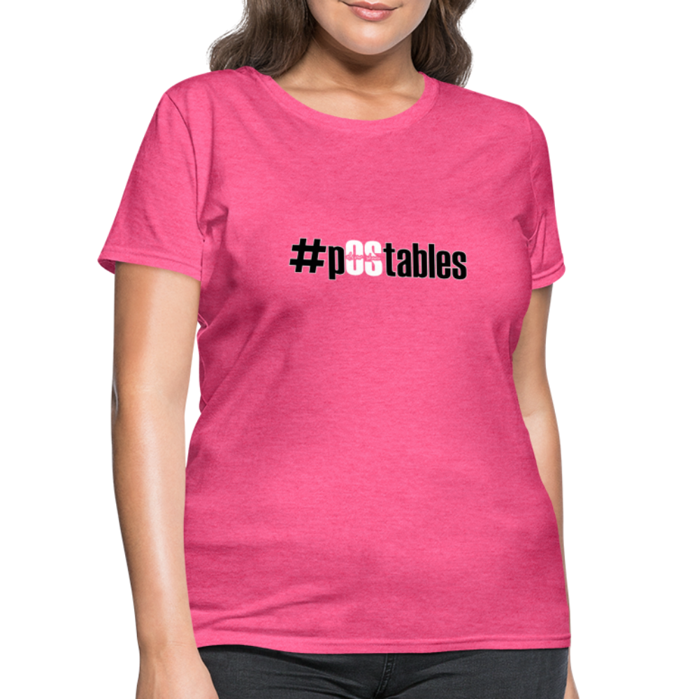 #pOStables BW Women's T-Shirt - heather pink