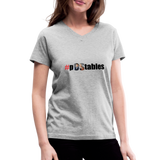 #pOStables Women's V-Neck T-Shirt - gray