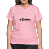 #pOStables Women's V-Neck T-Shirt - pink