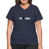 #pOStables WB Women's V-Neck T-Shirt - navy