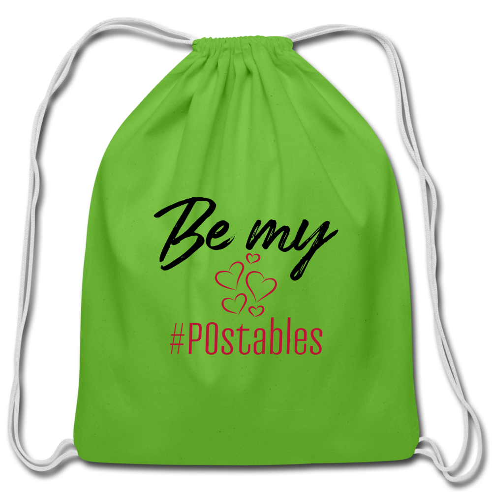 Be My #POstables B Cotton Drawstring Bag - clover