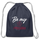 Be My #POstables W Cotton Drawstring Bag - navy