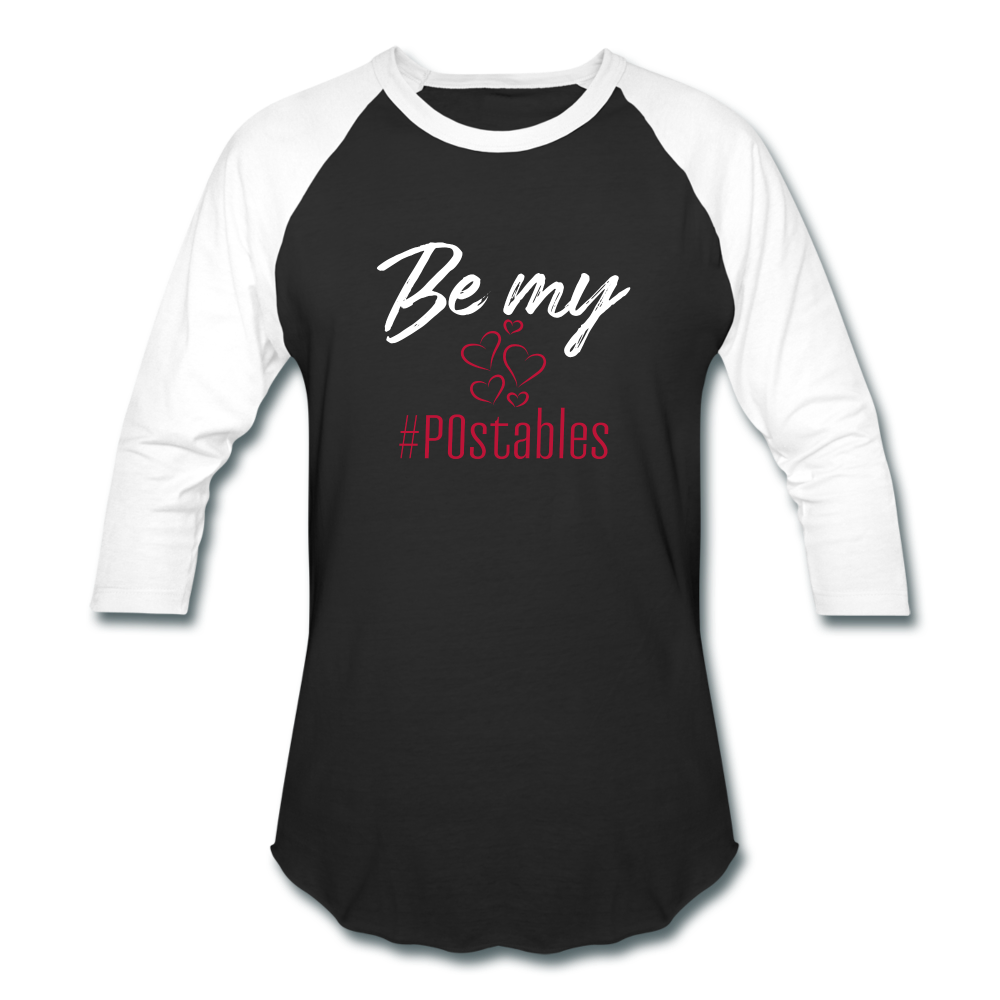 Be My #POstables W Baseball T-Shirt - black/white