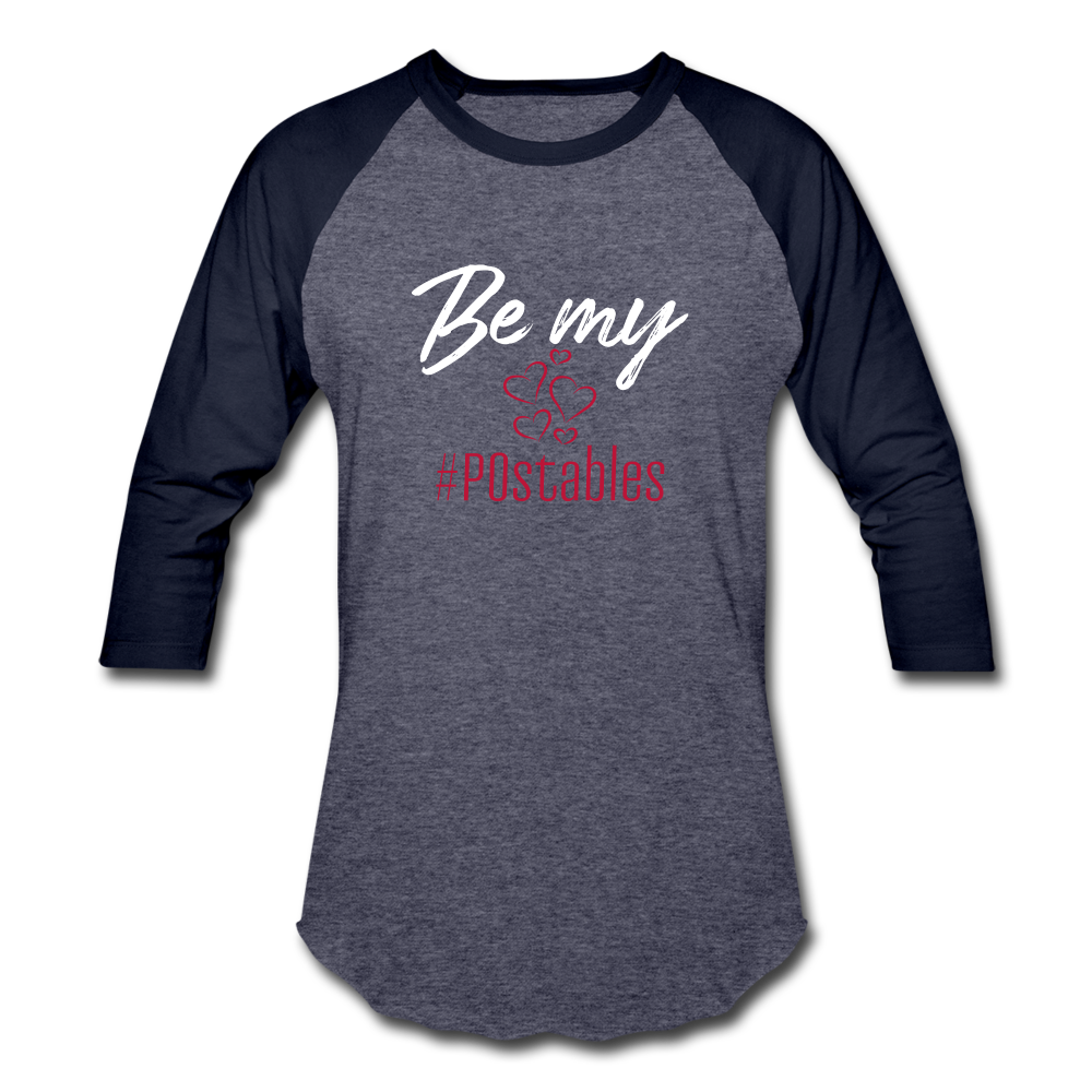 Be My #POstables W Baseball T-Shirt - heather blue/navy