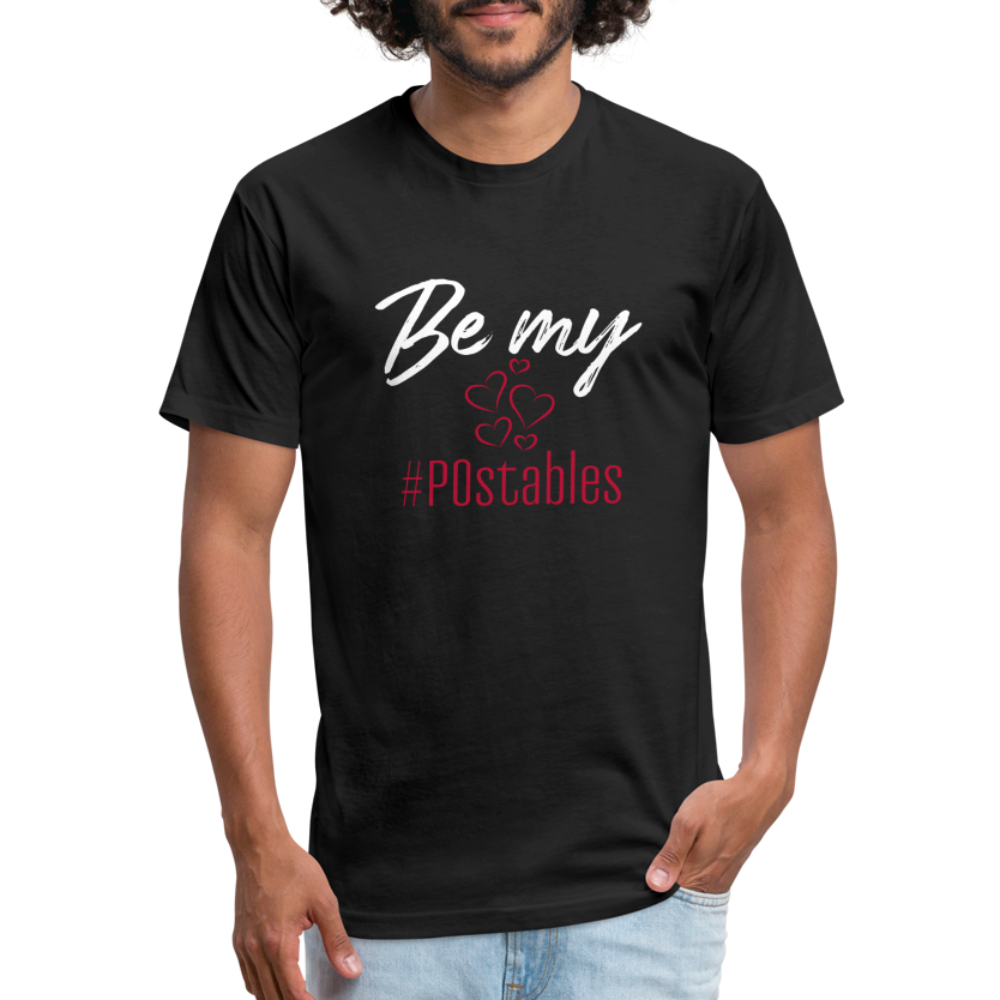 Be My #POstables W Fitted Cotton/Poly T-Shirt by Next Level - black