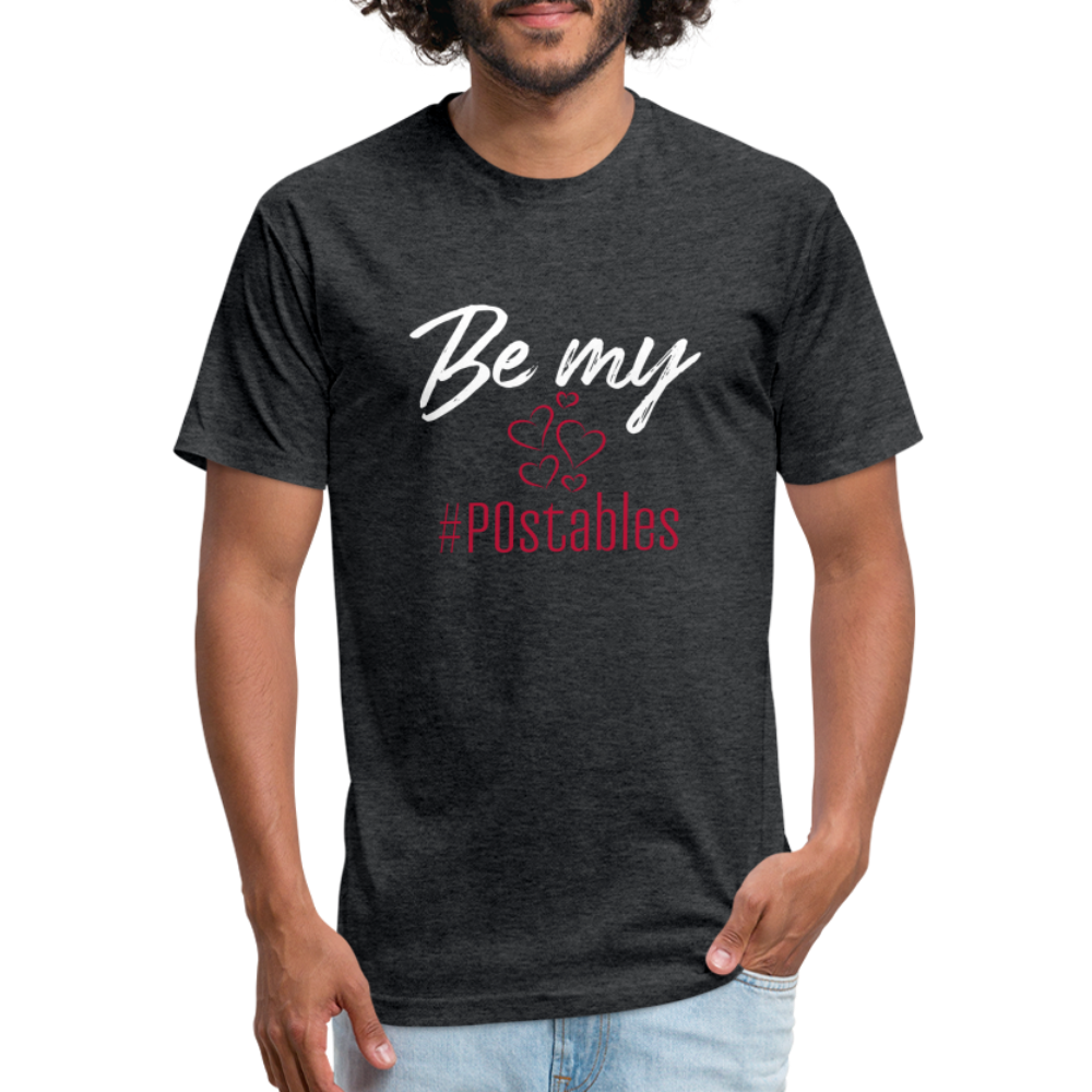 Be My #POstables W Fitted Cotton/Poly T-Shirt by Next Level - heather black