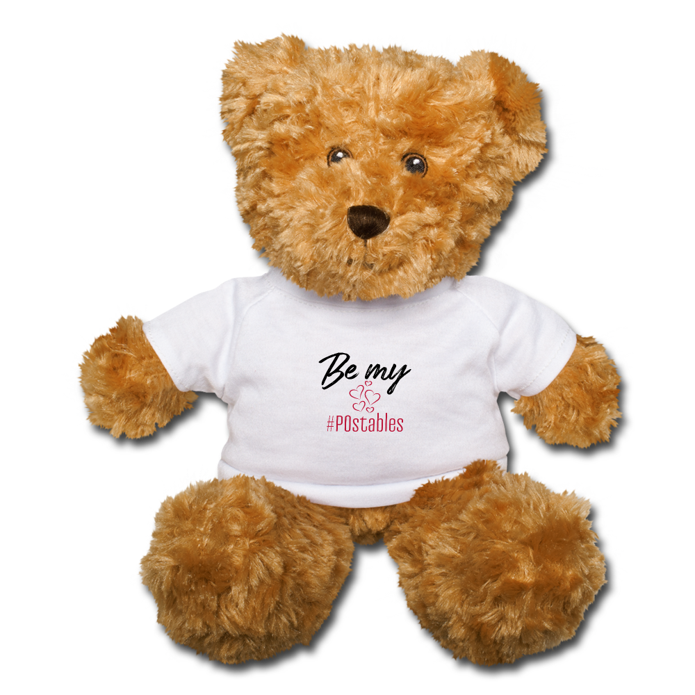Be My #POstables B Teddy Bear - white