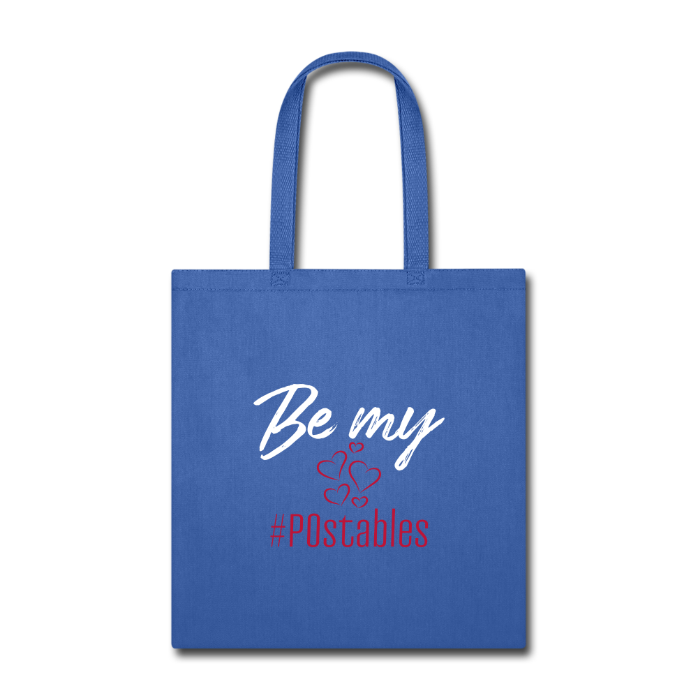 Be My #POstables W Tote Bag - royal blue