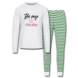 Be My #POstables B Unisex Pajama Set - white/green stripe