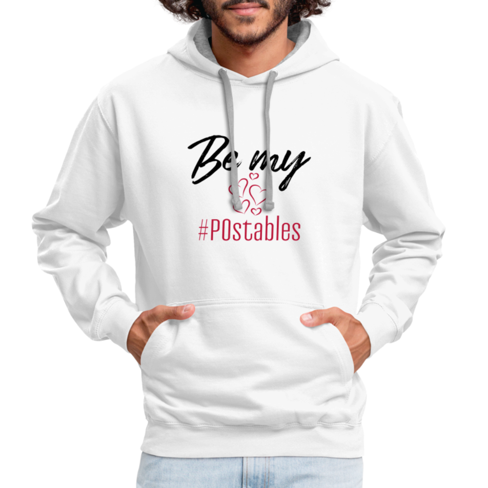 Be My #POstables B Contrast Hoodie - white/gray