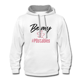 Be My #POstables B Contrast Hoodie - white/gray