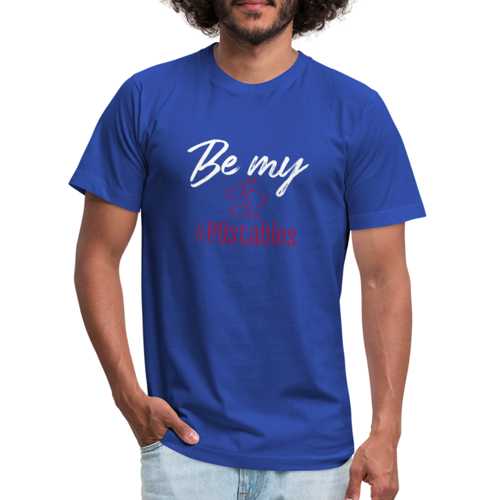 Be My #POstables W Unisex Jersey T-Shirt by Bella + Canvas - royal blue