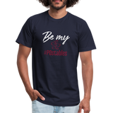 Be My #POstables W Unisex Jersey T-Shirt by Bella + Canvas - navy