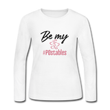Be My #POstables B Women's Long Sleeve Jersey T-Shirt - white