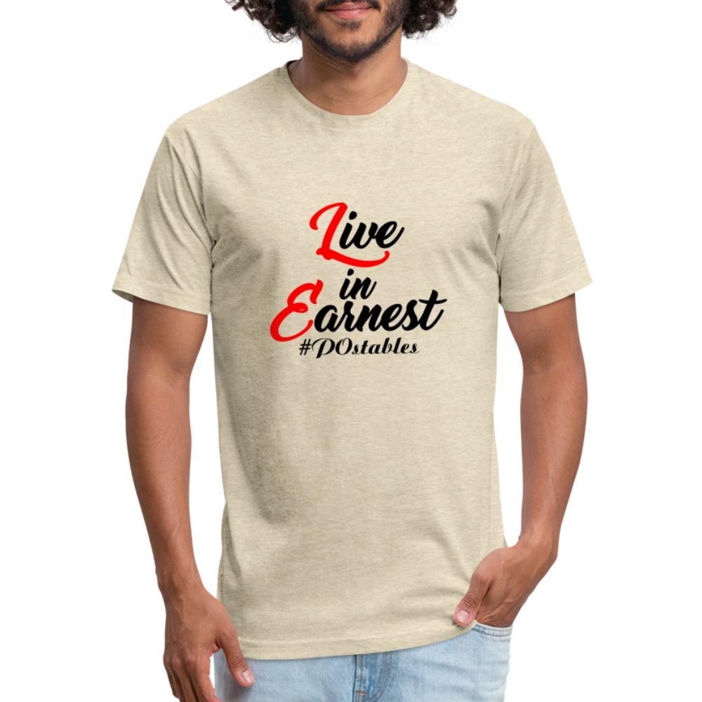 Live in Earnest B Fitted Cotton/Poly T-Shirt by Next Level - heather cream