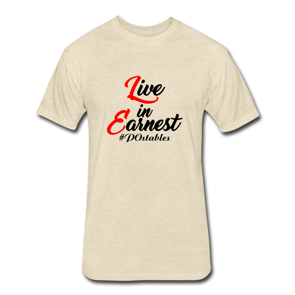 Live in Earnest B Fitted Cotton/Poly T-Shirt by Next Level - heather cream