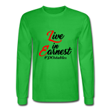 Live in Earnest B Men's Long Sleeve T-Shirt - bright green