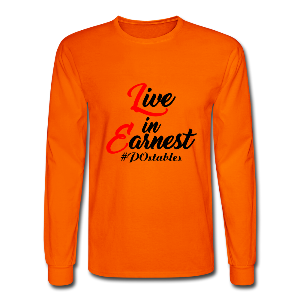 Live in Earnest B Men's Long Sleeve T-Shirt - orange