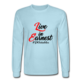 Live in Earnest B Men's Long Sleeve T-Shirt - powder blue