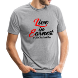 Live in Earnest B Unisex Tri-Blend T-Shirt - heather grey