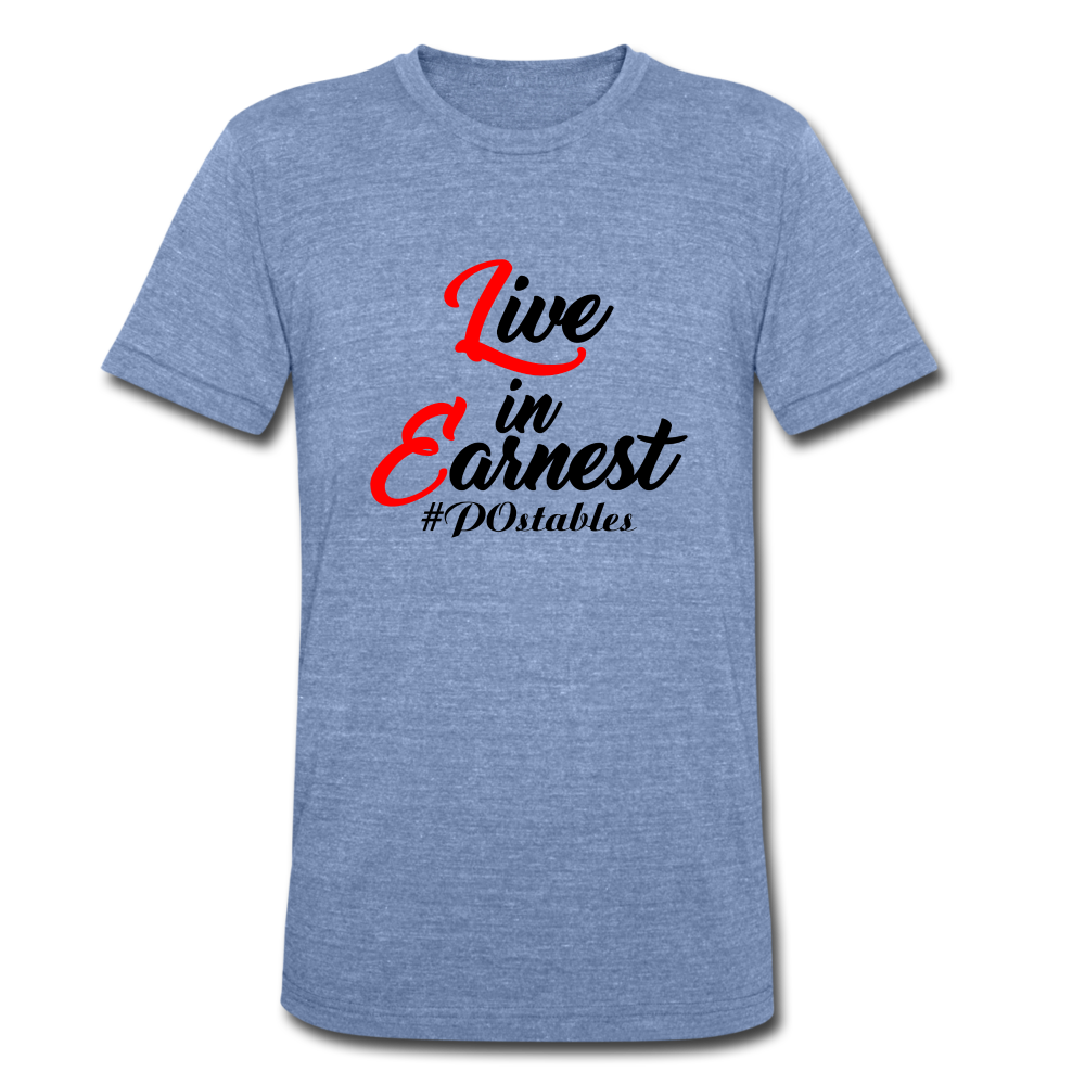 Live in Earnest B Unisex Tri-Blend T-Shirt - heather blue