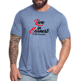 Live in Earnest B Unisex Tri-Blend T-Shirt - heather blue