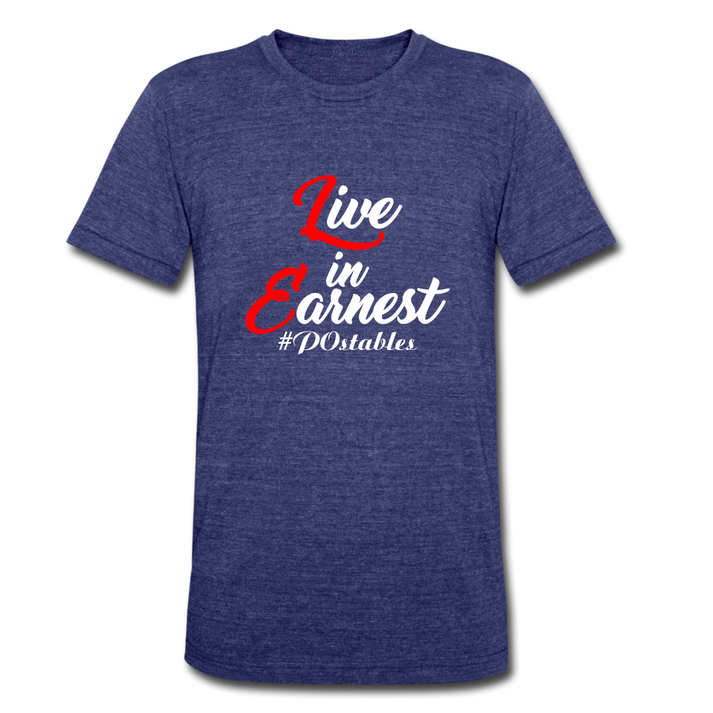 Live in Earnest W Unisex Tri-Blend T-Shirt - heather indigo