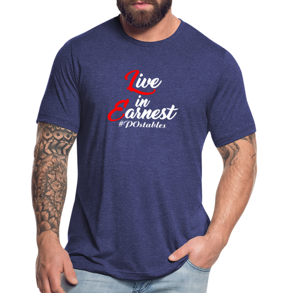 Live in Earnest W Unisex Tri-Blend T-Shirt - heather indigo