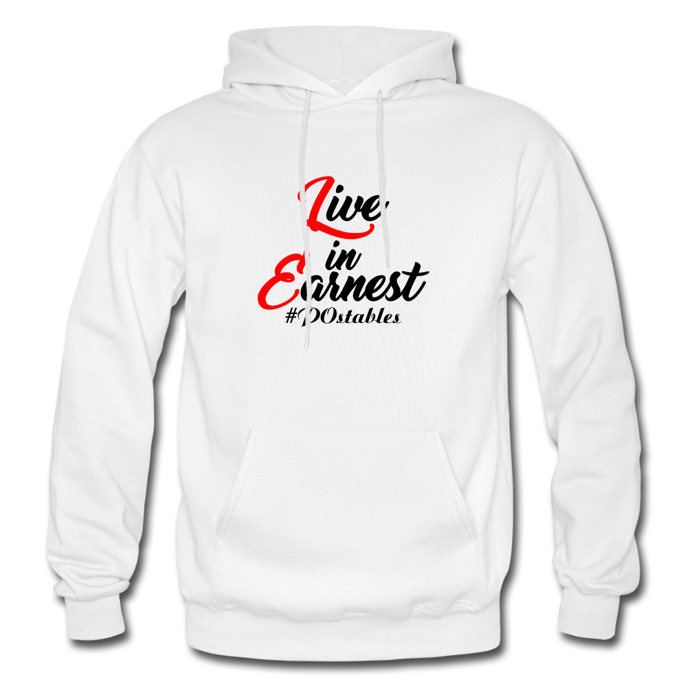 Live in Earnest B Gildan Heavy Blend Adult Hoodie - white